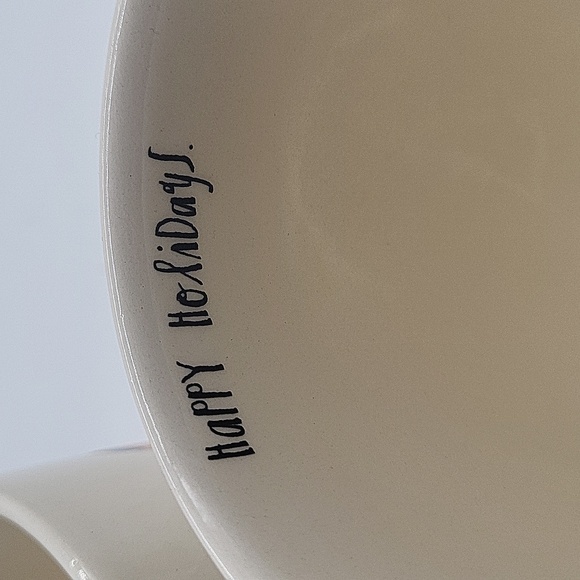 Rae Dunn Red Happy Holiday Nutcracker Mugs x 4 - Picture 8 of 9